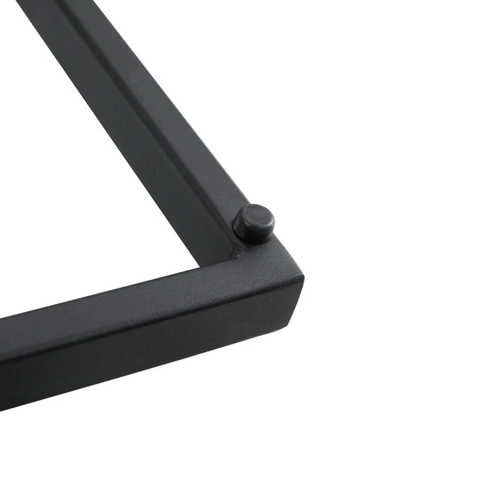 Modern Black PU Barstool Chair Set of 2 with Comfortable Footrest and Easy-to-Clean Faux Leather Default -DTYStore