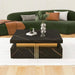 Modern Black Square Storage Coffee Table With 4 Drawers Default -DTYStore