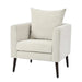 Modern Chenille Accent Chair, Upholstered Armchair for Living Room, Mid Century Fabric Lounge Chair w/Pillow, Comfortable Reading Chair with Wood Legs for Living Room, Bedroom, Reception Room (Beige) Default -DTYStore