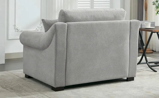 Modern Chenille Oversized Armchair, Chair and a Half, 44.5' Wide, Light Grey, Plush and Comfortable Default -DTYStore