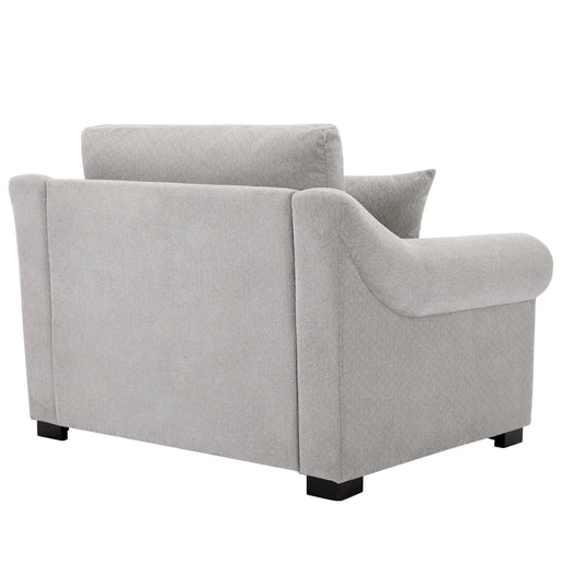 Modern Chenille Oversized Armchair, Chair and a Half, 44.5' Wide, Light Grey, Plush and Comfortable Default -DTYStore