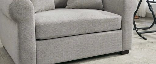 Modern Chenille Oversized Armchair, Chair and a Half, 44.5' Wide, Light Grey, Plush and Comfortable Default -DTYStore