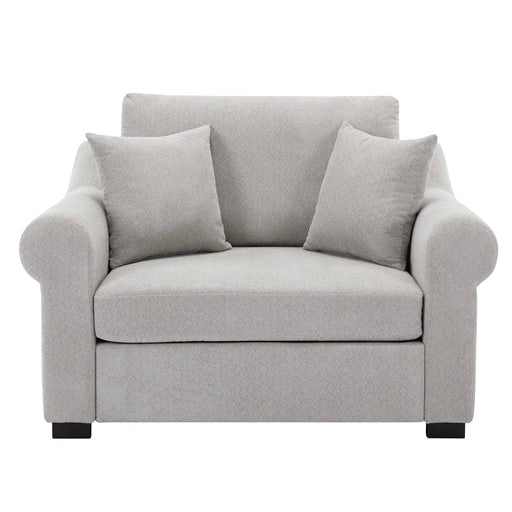 Modern Chenille Oversized Armchair, Chair and a Half, 44.5' Wide, Light Grey, Plush and Comfortable Default -DTYStore