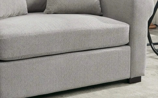 Modern Chenille Oversized Armchair, Chair and a Half, 44.5' Wide, Light Grey, Plush and Comfortable Default -DTYStore