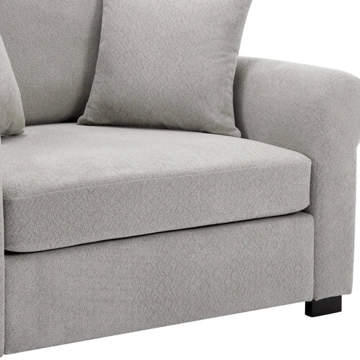 Modern Chenille Oversized Armchair, Chair and a Half, 44.5' Wide, Light Grey, Plush and Comfortable Default -DTYStore