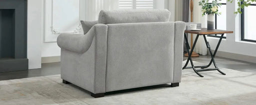 Modern Chenille Oversized Armchair, Chair and a Half, 44.5' Wide, Light Grey, Plush and Comfortable Default -DTYStore