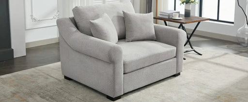 Modern Chenille Oversized Armchair, Chair and a Half, 44.5' Wide, Light Grey, Plush and Comfortable Default -DTYStore