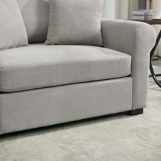 Modern Chenille Oversized Armchair, Chair and a Half, 44.5' Wide, Light Grey, Plush and Comfortable Default -DTYStore