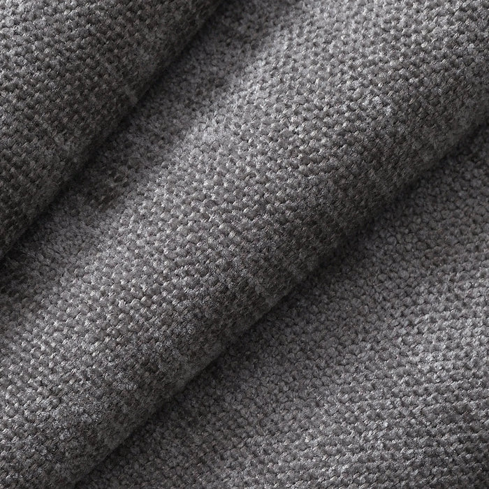 Modern Chenille U-Shaped Sectional Sofa with Acrylic Table Top, USB Charger, Storage Drawers, and Movable Ottoman in Gray Default -DTYStore