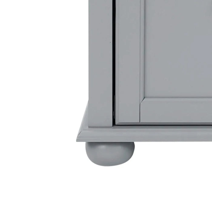 Modern Classic Hall Tree with Shoe Rack Bench and Coat Hooks for Hanging Storage, Entryway Bench with Open Shelves and Shoe Cabinets 40.16'W*18.58'D*64.17'H GRAY Default -DTYStore