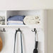 Modern Classic Hall Tree with Shoe Rack Bench and Coat Hooks for Hanging Storage, Entryway Bench with Open Shelves and Shoe Cabinets 40.16'W*18.58'D*64.17'H white Default -DTYStore