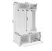 Modern Classic Hall Tree with Shoe Rack Bench and Coat Hooks for Hanging Storage, Entryway Bench with Open Shelves and Shoe Cabinets 40.16'W*18.58'D*64.17'H white Default -DTYStore