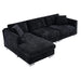 Modern Cloud L-Shaped Sectional Sofa with Chaise, Chenille Fabric, 3 Colors, 96*56 inches Default -DTYStore
