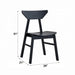 Modern Contemporary Black Finish 5pc Dining Set Table and 4 Side Chairs Wooden Dining Kitchen Furniture Default -DTYStore