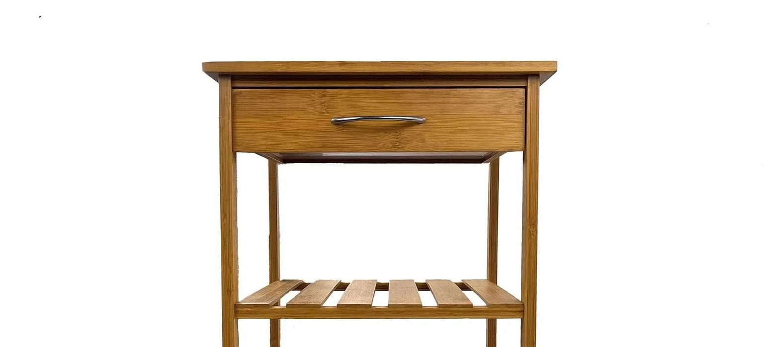 Modern Contemporary Trolley With Three Open Shelves And Storage Drawer Default -DTYStore