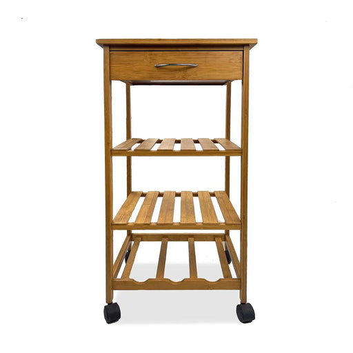 Modern Contemporary Trolley With Three Open Shelves And Storage Drawer Default -DTYStore