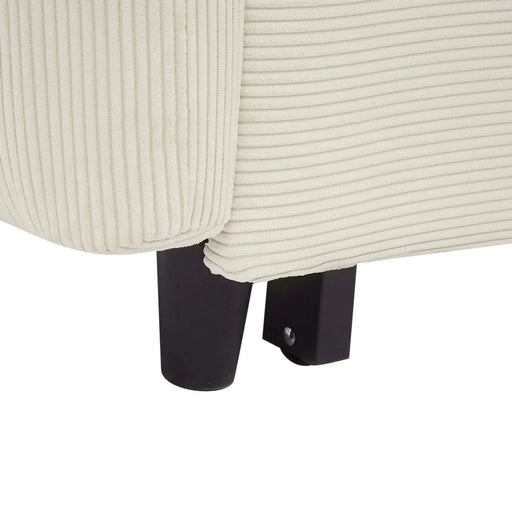 Modern Convertible Pull-out Sofa Bed with USB Ports and Pillows, Beige Corduroy, 57.48 inches Default -DTYStore