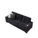 Modern Corduroy Fabric Sofa, 3-Seater Compressed Couch with Cup Holders, Black, 84.25' Default -DTYStore