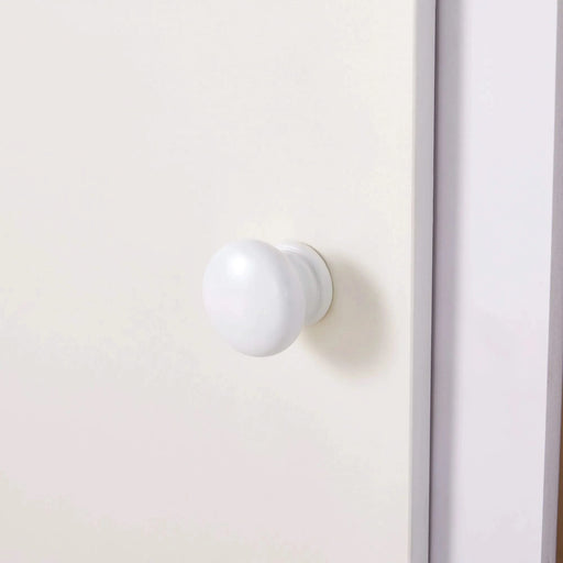 Modern Cream White TV Stand with Storage, Cat Litter Box Enclosure with Removable Sliding Door Default -DTYStore