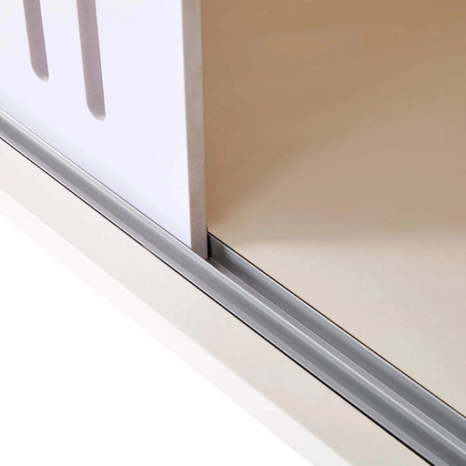 Modern Cream White TV Stand with Storage, Cat Litter Box Enclosure with Removable Sliding Door Default -DTYStore