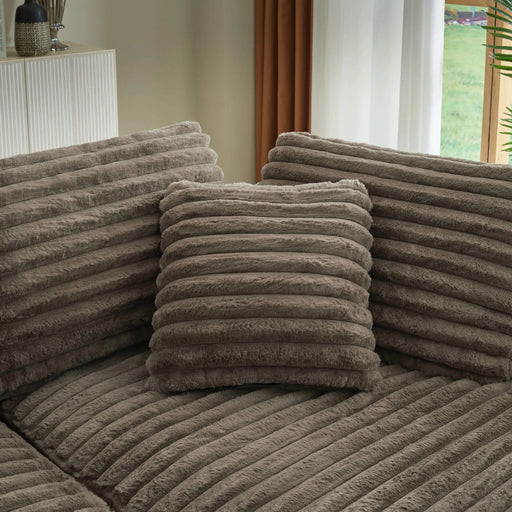 Modern Curved L-Shape Luxury Sectional Oversized Sofa: Minimalist Design, Comfy Sleeper Couch for Living Room, Apartment & Reception Spaces,No Assembly Required Default -DTYStore