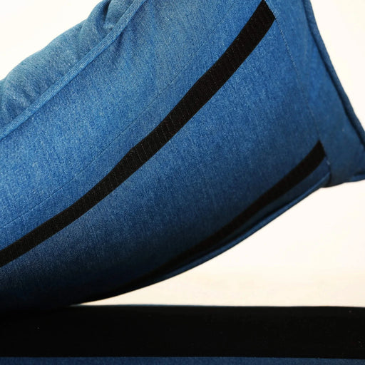 Modern Dark Blue Metal Frame Foldable Reclining Floor Chair – Lazy Leisure Sofa for Balcony or Bedroom Default -DTYStore