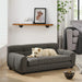 Modern Dark Gray Pet Sofa with Backrest and Armrests, Linen Fabric, 38'x14.5'x22' for Small and Medium Dogs - DTY Store