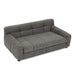 Modern Dark Gray Pet Sofa with Backrest and Armrests, Linen Fabric, 38'x14.5'x22' for Small and Medium Dogs - DTY Store