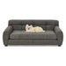 Modern Dark Gray Pet Sofa with Backrest and Armrests, Linen Fabric, 38'x14.5'x22' for Small and Medium Dogs - DTY Store