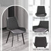 Modern Dining Chair Living Room Black Metal Leg Dining Chair-Grey-4pcs/ctn Default -DTYStore