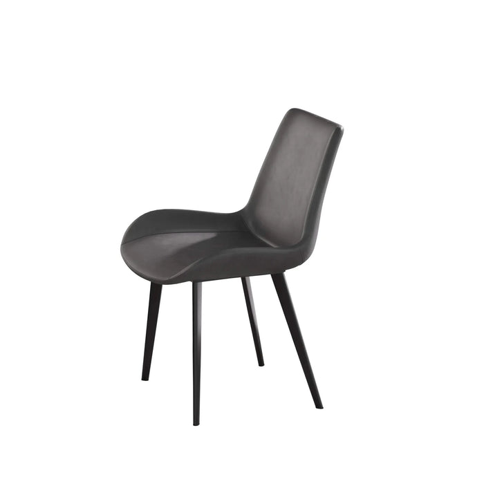 Modern Dining Chair Living Room Black Metal Leg Dining Chair-Grey-4pcs/ctn Default -DTYStore