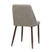 Modern Dining Chair with Wood Finish Iron Legs in Wheat Fabric Default -DTYStore
