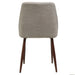 Modern Dining Chair with Wood Finish Iron Legs in Wheat Fabric Default -DTYStore