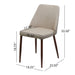 Modern Dining Chair with Wood Finish Iron Legs in Wheat Fabric Default -DTYStore