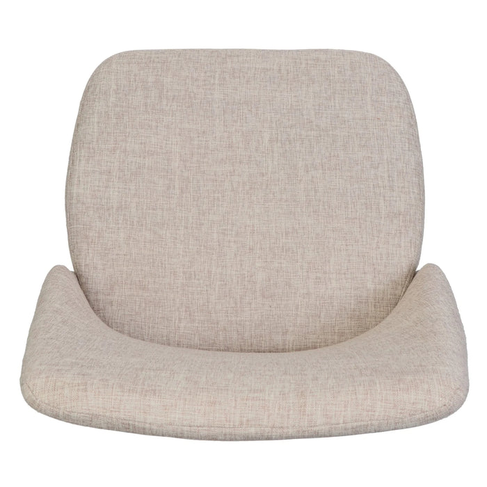 Modern Dining Chair with Wood Finish Iron Legs in Wheat Fabric Default -DTYStore