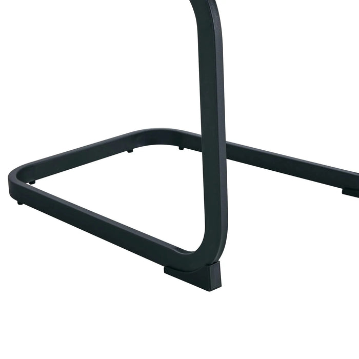 Modern Dining Chairs, Technology cloth High Back Upholstered Side Chair with C-shaped Tube Black Metal Legs for Dining Room Kitchen Vanity Club Guest Office chair (Set of 4)Brown 1162 Default -DTYStore