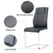 Modern Dining Chairs with Faux Leather Padded Seat Dining Living Room Chairs Upholstered Chair with Metal Legs Design for Kitchen, Living, Bedroom, Dining Room Side Chairs Set of 4 (Grey+PU)C-001 Default -DTYStore