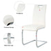 Modern Dining Chairs with Faux Leather Padded Seat and Chrome Metal Legs for Kitchen, Living, Bedroom, Dining Room Default -DTYStore