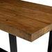 Modern Distressed Dining Table - Rustic Oak Solid Wood and Metal Frame Default -DTYStore