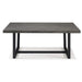 Modern Distressed Solid Wood and Metal Open Frame Dining Table - Grey Pine 72' Default -DTYStore