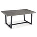 Modern Distressed Solid Wood and Metal Open Frame Dining Table - Grey Pine 72' Default -DTYStore