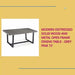 Modern Distressed Solid Wood and Metal Open Frame Dining Table - Grey Pine 72' -DTYStore