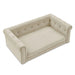 Modern Elegant Rectangle Pet Bed, Durable Elevated Dog Sofa, Beige Foam 40'*23'*14' Pet Beds & Furniture, Pet Supplies, searchfilter_Pet Supplies| DTY Store