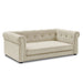 Modern Elegant Rectangle Pet Bed, Durable Elevated Dog Sofa, Beige Foam 40'*23'*14' - DTY Store