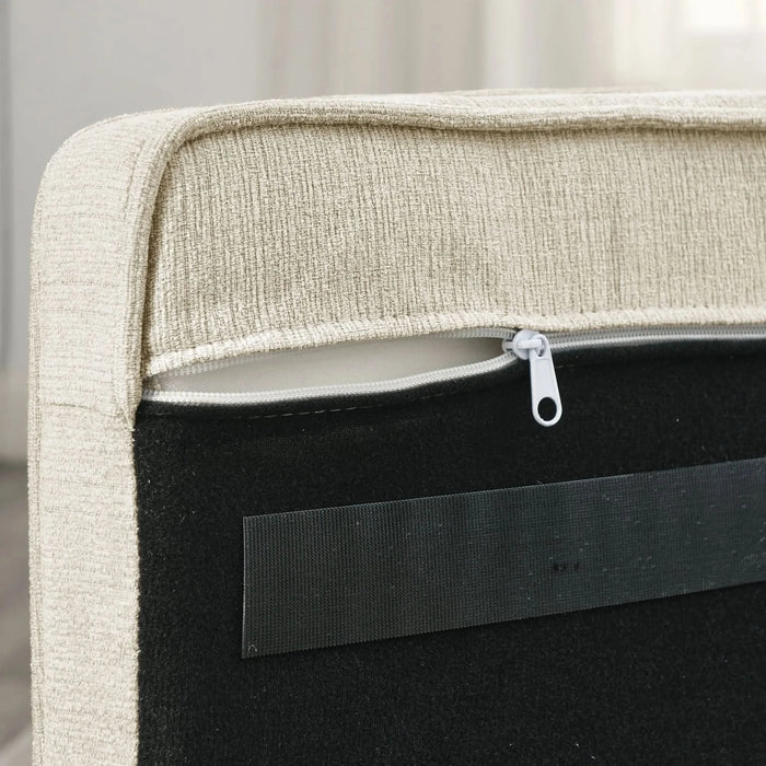 Modern Elegant Rectangle Pet Bed, Durable Elevated Dog Sofa, Beige Foam 40'*23'*14' - DTY Store