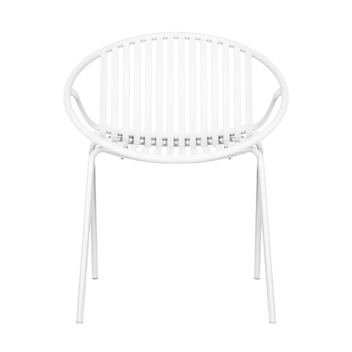 Modern Expandable Outdoor Dining Set with Stackable Chairs, White and Teak, Acacia Wood and Metal Default -DTYStore