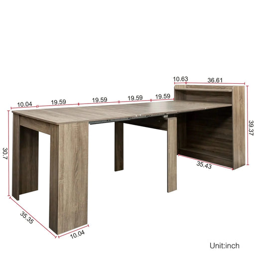 Modern Extendable Dining Table with Storage Default -DTYStore