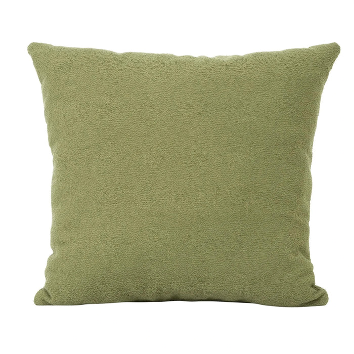 Modern Fabric Accent Chair, Upholstered Armchair for Living Room, Mid Century Fabric Lounge Chair w/Pillow, Comfortable Reading Chair with Wood Legs for Living Room, Bedroom, Reception Room (Olive) Default -DTYStore