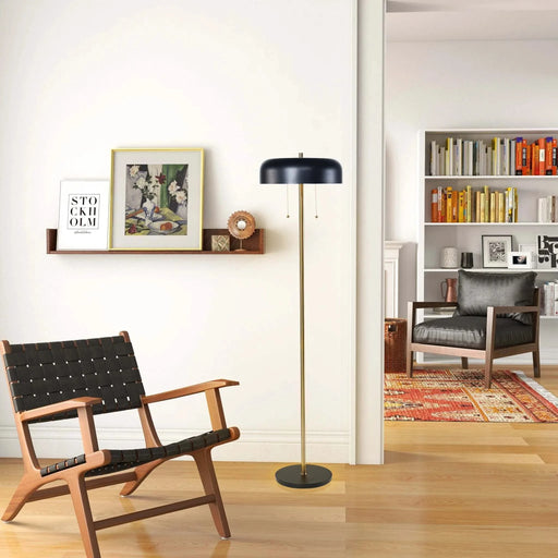 Modern Floor Lamp for Living Room Vesper Floor lamp with Black outer and White inner 110-120V Tall Corner Lamp for Bedroom & Office Lighting Default -DTYStore