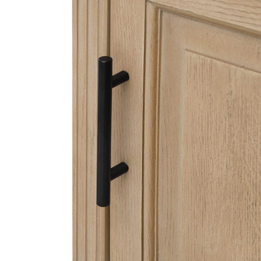 Modern Freestanding 20-Inch Natural Bathroom Vanity with White Ceramic Sink, Hot and Cold Faucet, 1-Door Cabinet & Open Iron Shelf, Magnesium Oxide and Iron Frame Default -DTYStore